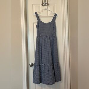 Draper James Navy Gingham Dress